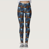 Doberman Halloween Spooky Leggings (Vorderseite)