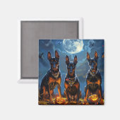 Doberman Halloween Spooky Magnet (Vorderseite/Rückseite)