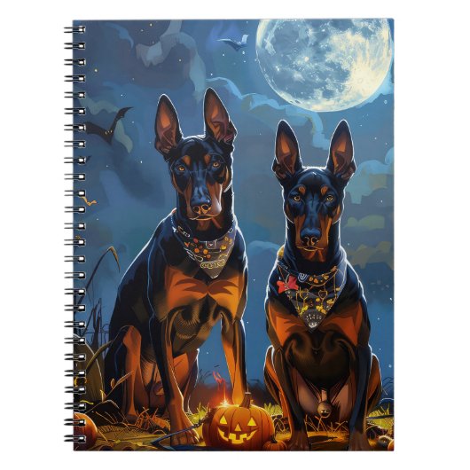 Doberman Halloween Spooky Notizblock (Vorderseite)