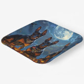 Doberman Halloween Spooky Pappteller (Gewinkelt)