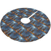 Doberman Halloween Spooky Polyester Weihnachtsbaumdecke (Schrägansicht)