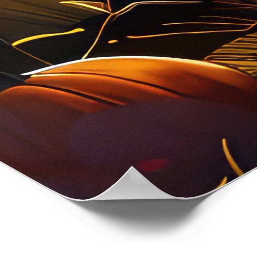 Doberman Halloween Spooky Poster (Ecke)