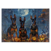 Doberman Halloween Spooky Schneidebrett (Vorderseite)