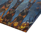 Doberman Halloween Spooky Schneidebrett (Ecke)