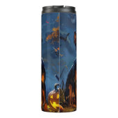 Doberman Halloween Spooky Thermosbecher (Rückseite)