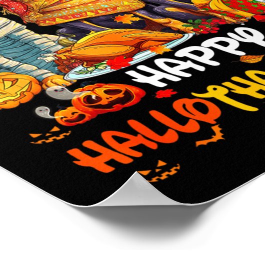 Doberman Happy Hallothanksmas Dog Lover Christmas Poster (Ecke)