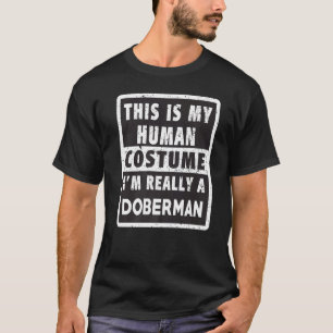 Doberman Helloween Costume Doberman Costume T-Shirt