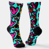 Doberman herzen Zwei-Tone-Kaffee-Tasse Socken (Gewinkelt)