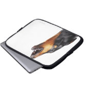Doberman hewling laptopschutzhülle (Vorne Knopf)