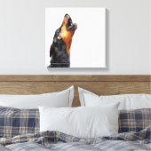 Doberman hewling leinwanddruck (Insitu (Schlafzimmer))