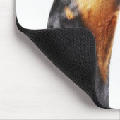 Doberman hewling, nah mousepad (Ecke)