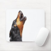 Doberman hewling, nah mousepad (Mit Mouse)