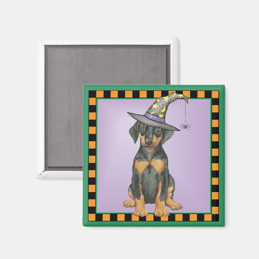 Doberman Hexch Magnet (Vorderseite/Rückseite)