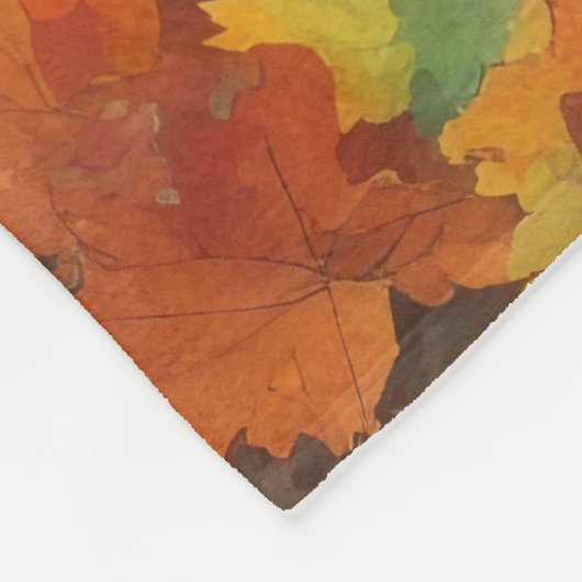 Doberman hinterlässt Erntedank Kunst Fleecedecke (Ecke)