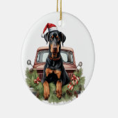 Doberman Holi Keramik Ornament (Rechts)