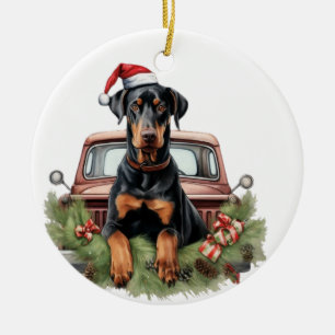 Doberman Holi Keramik Ornament