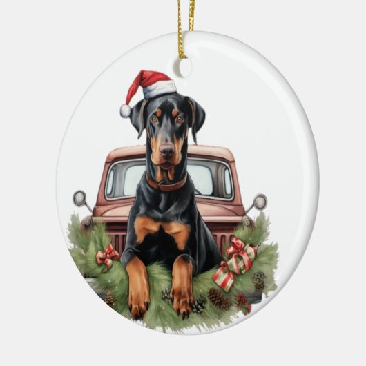 Doberman Holi Keramik Ornament (Links)