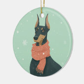 Doberman Holiday Keepsake Keramik Ornament (Links)