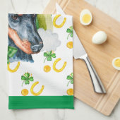 Doberman Holiday Wohngestaltung St Patricks Day Geschirrtuch (Viertel Falte)