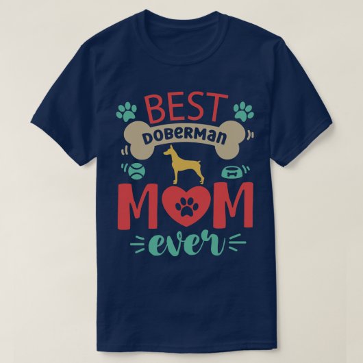 Doberman Hund 1 T-Shirt (Design vorne)