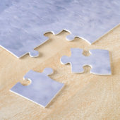 Doberman Hund in Schnee sitzen im Weihnachtswagen Puzzle (Seite)