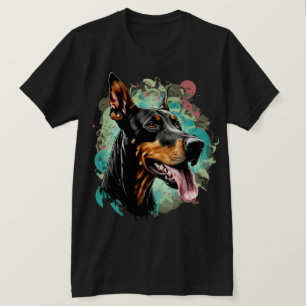 Doberman Hund mit Zunge draußen T-Shirt