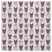 Doberman-Hunde-Lavendel Stoff (Muster)
