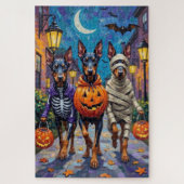 Doberman Hunde Trick-or-Treating Halloween-Kostüme Puzzle (Vertikal)