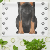 Doberman Illustration Geschirrtuch (Gefaltet)