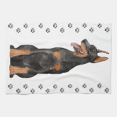 Doberman Illustration Geschirrtuch (Horizontal)