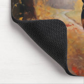 Doberman im Herbst Leaves Fall Inspiriert Mousepad (Ecke)