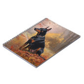Doberman im Herbst Leaves Fall Inspiriert Notizblock (Linke Seite)