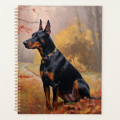 Doberman im Herbst Leaves Fall Inspiriert Planer (Vorderseite)