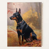 Doberman im Herbst Leaves Fall Inspiriert Planer (Rückseite)