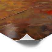 Doberman im Herbst Leaves Fall Inspiriert Poster (Ecke)