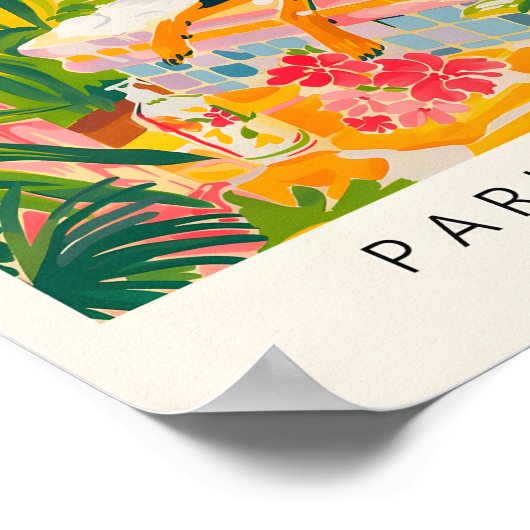 Doberman in der Badewanne, lustiges Poster für Hun (Ecke)