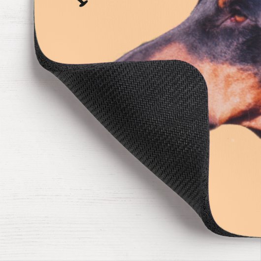 Doberman in Graduation Cap Funny Dog Mousepad (Ecke)