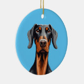Doberman Keramik Ornament (Rechts)