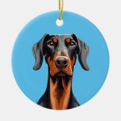 Doberman Keramik Ornament (Vorne)