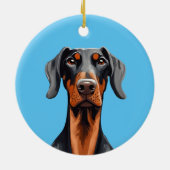 Doberman Keramik Ornament (Hinten)