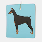 Doberman Keramikornament (Links)