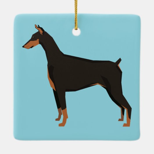 Doberman Keramikornament (Rückseite)