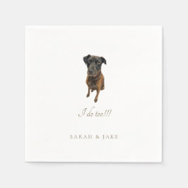 Doberman Labrador Custom Pet Wedding Napkins Serviette
