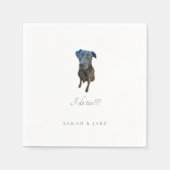 Doberman Labrador II Custom Pet Wedding Napkins Serviette (Vorderseite)
