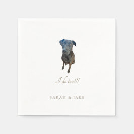 Doberman Labrador II Custom Pet Wedding Napkins Serviette