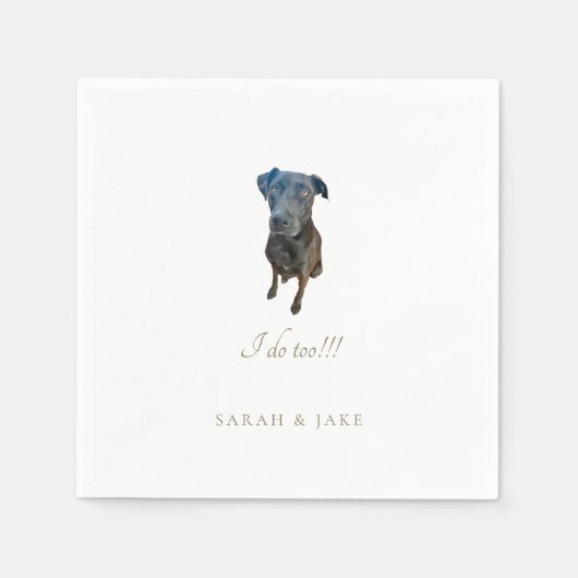 Doberman Labrador II Custom Pet Wedding Napkins Serviette (Vorderseite)