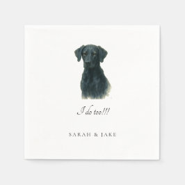 Doberman Labrador III Custom Pet Wedding Napkins Serviette