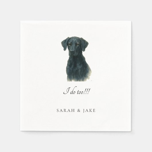 Doberman Labrador III Custom Pet Wedding Napkins Serviette (Vorderseite)