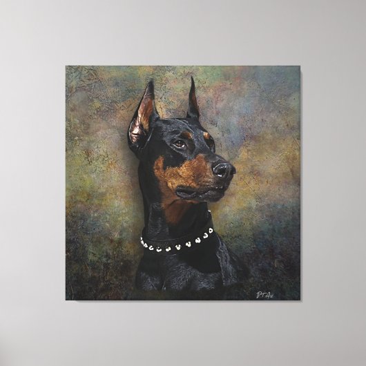 Doberman Leinwanddruck (Vorderseite)