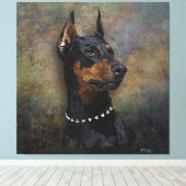 Doberman Leinwanddruck (Insitu (Holzboden))